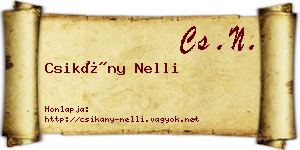 Csikány Nelli névjegykártya